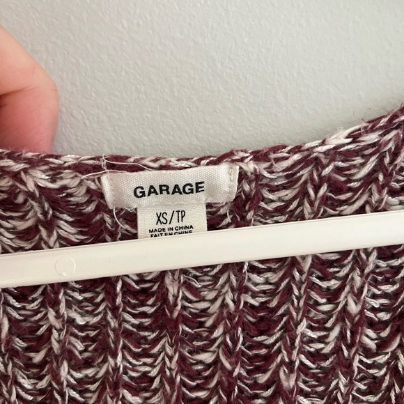 Garage Knits Sweater Red and White - Picture 2 of 3